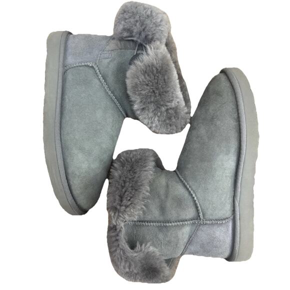 UGG Boots Womens Sz 10 Grey Bailey Button Booties 1016226 - Picture 5 of 9